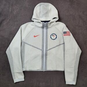 Nike Tech Fleece Full Zip Team USA Olympic Hoodie Womens Medium CT2582-043